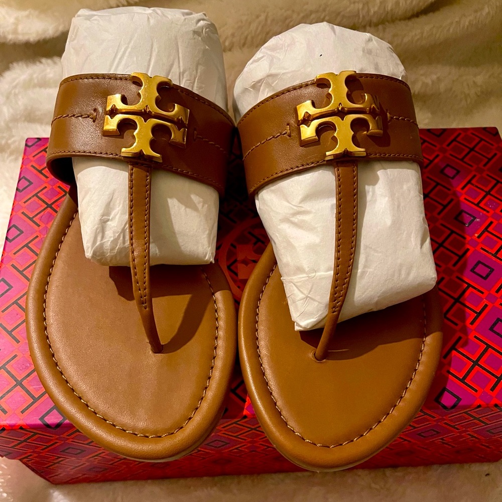 Tory Burch Everly Backless Flat Thong Sandals